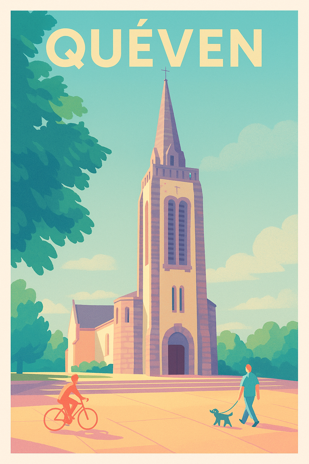 Affiche de Quéven - Une journée paisible au cœur de la ville