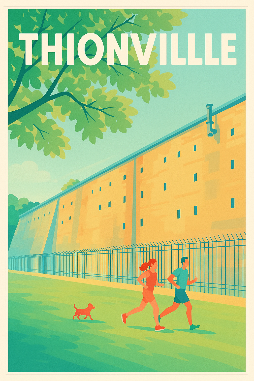 Affiche Thionville — Harmonie urbaine et nature en mouvement · poster d'art de Thionville