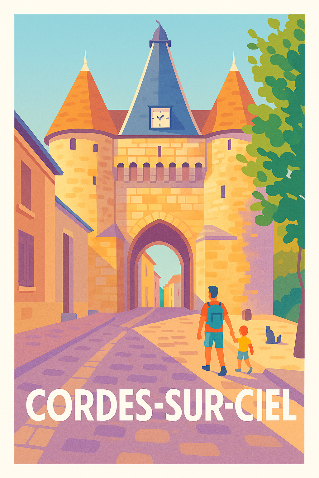 Affiche de Cordes-sur-Ciel - L'entrée enchantée de la cité médiévale