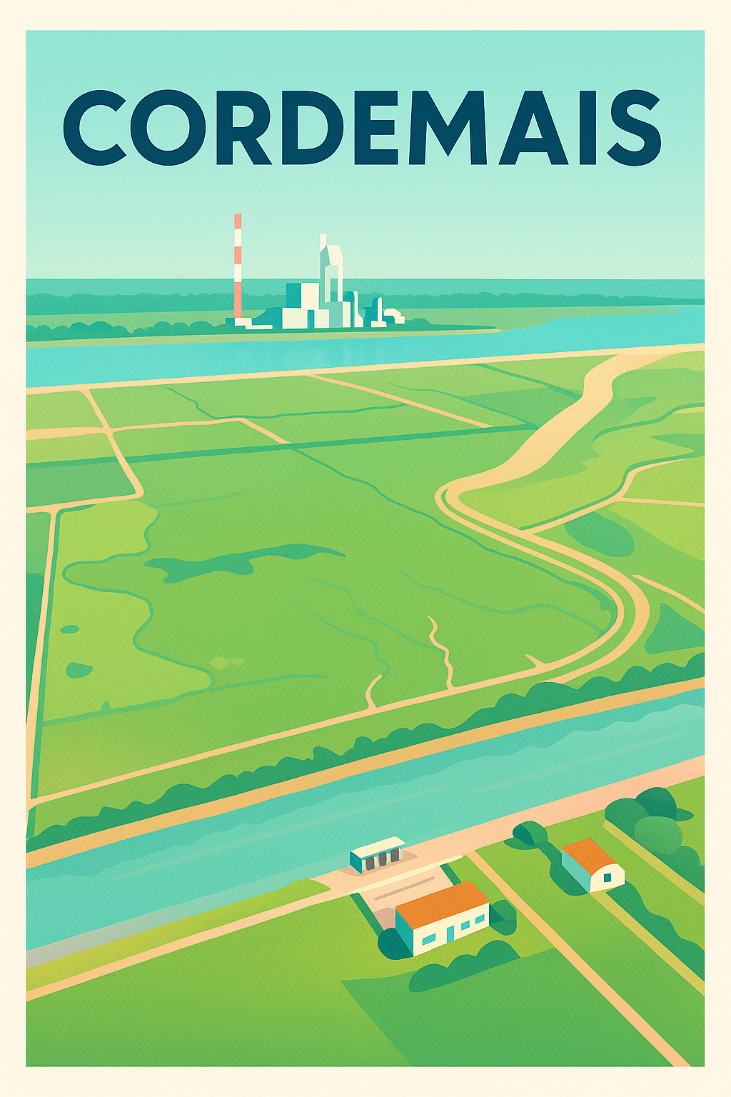 Affiche de Cordemais - Entre nature et industrie emblématique