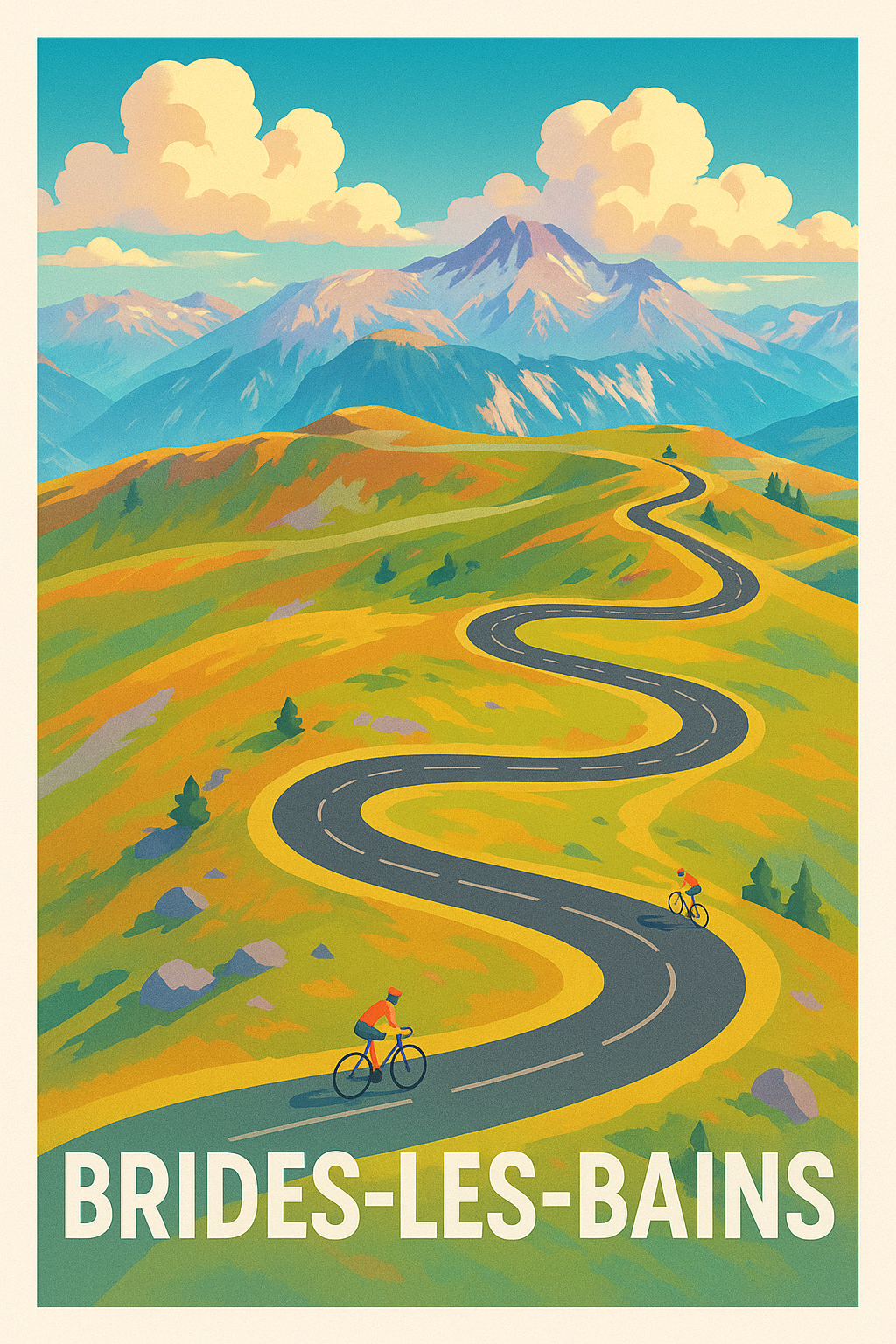 Affiche de Brides-les-Bains - L'appel des sommets à vélo