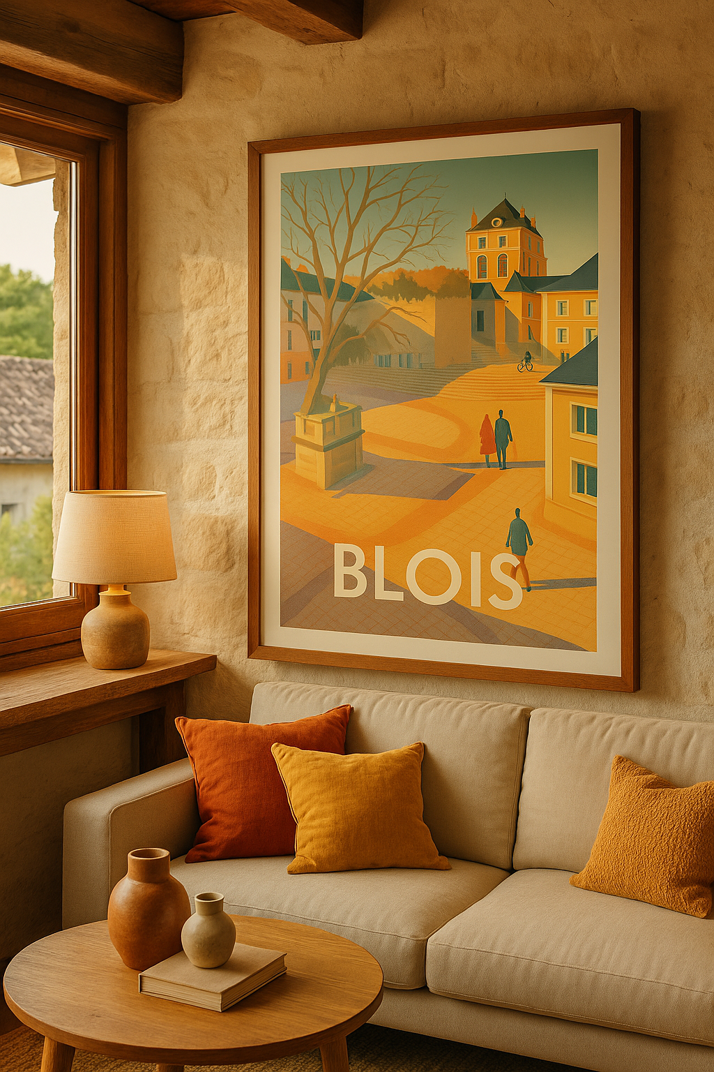 Mise en situation Affiche Blois - Éclats de lumière au cœur de la cité historique