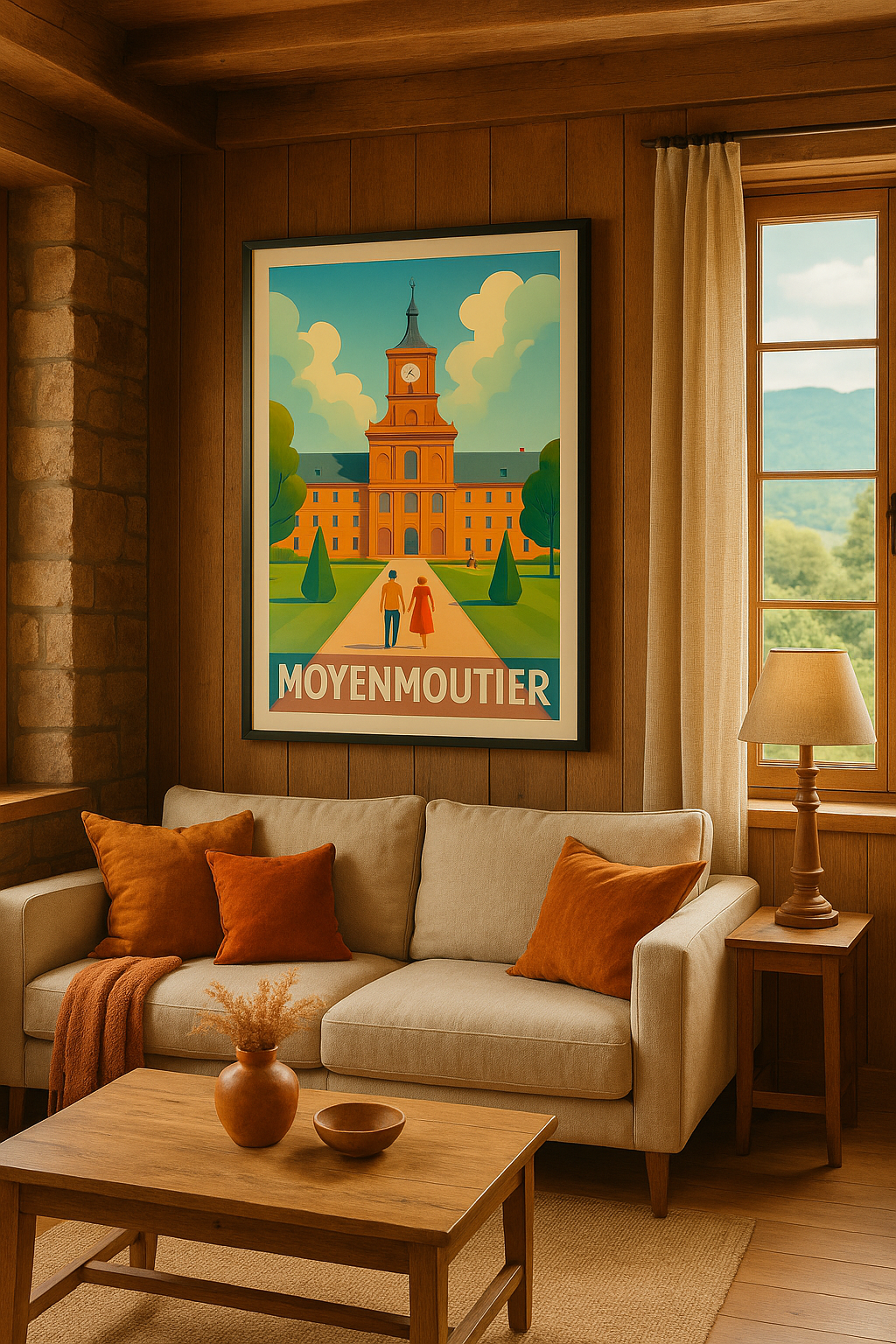 Mise en situation Affiche de Moyenmoutier - Élégance historique au cœur de la Lorraine
