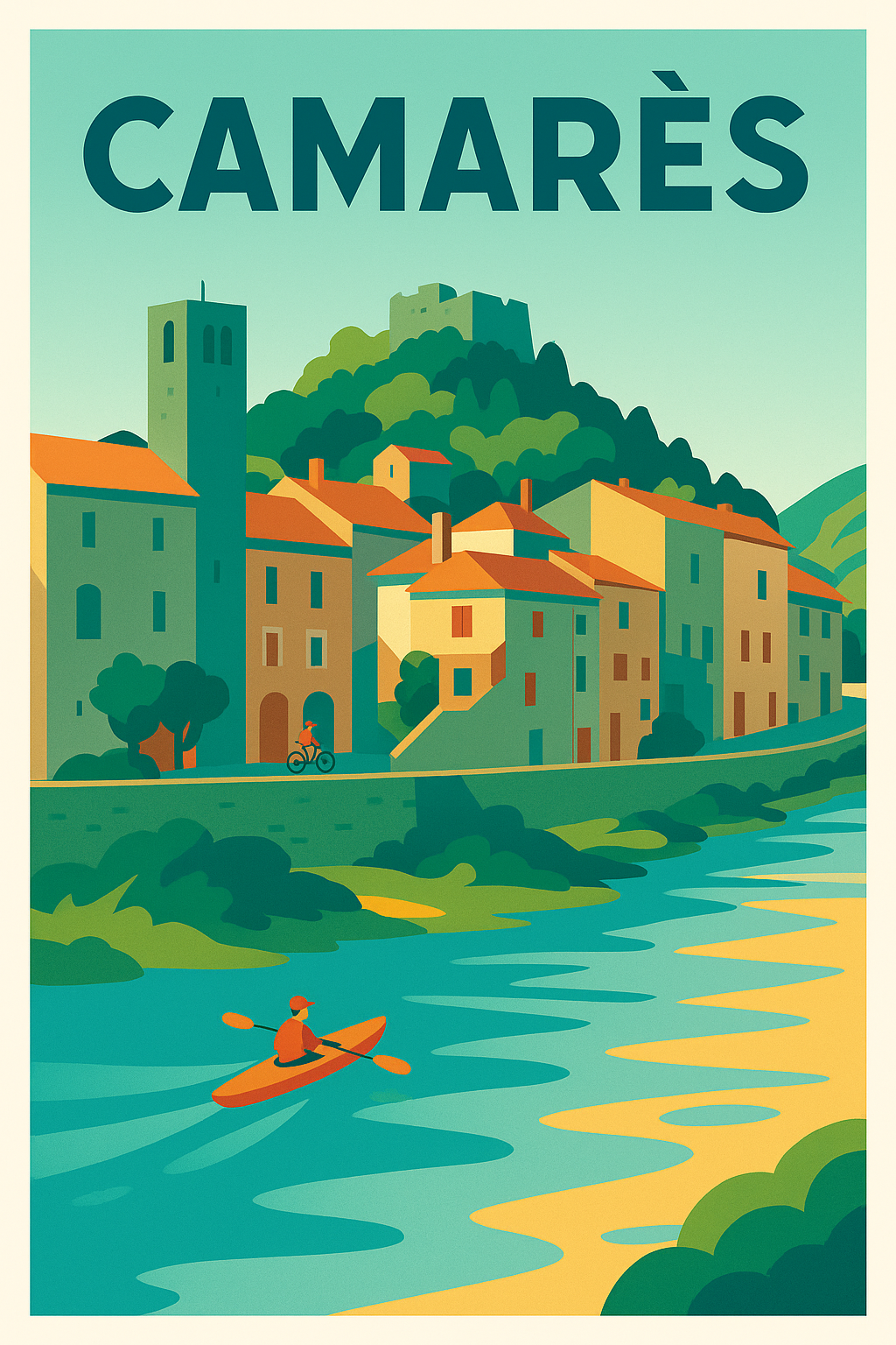 Affiche de Camarès - Évasion entre rivière et village pittoresque