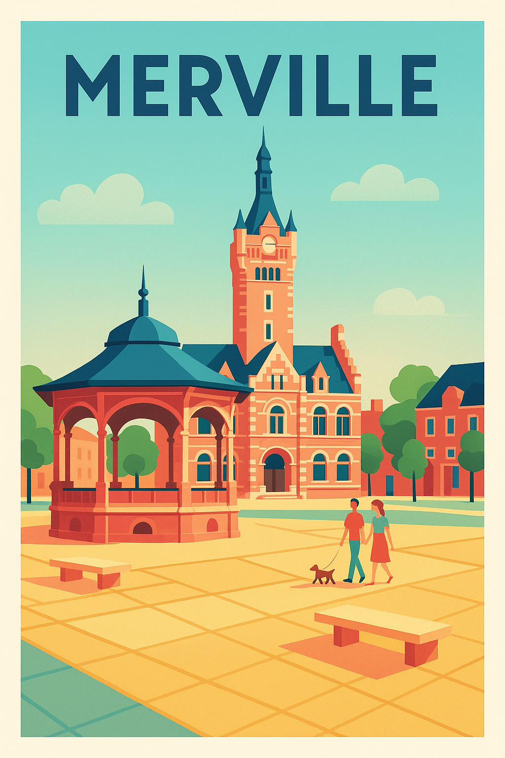 Affiche de Merville - Charme et sérénité au cœur de la ville