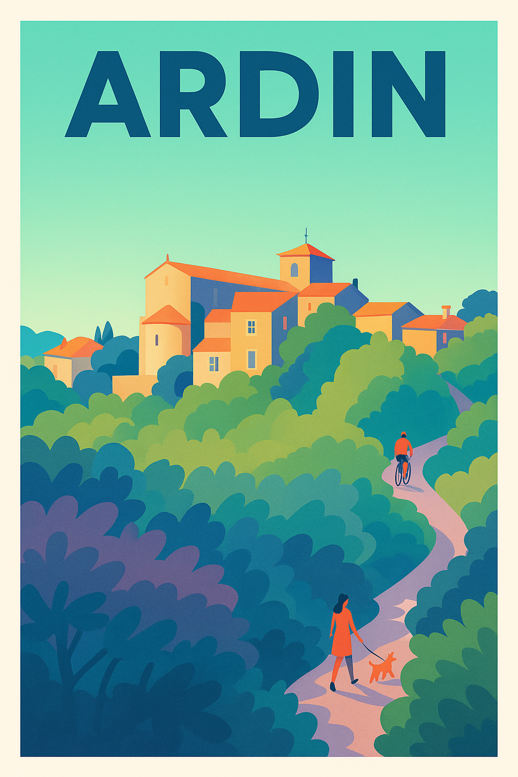 Affiche de Ardin - Le charme tranquille d'un village paisible