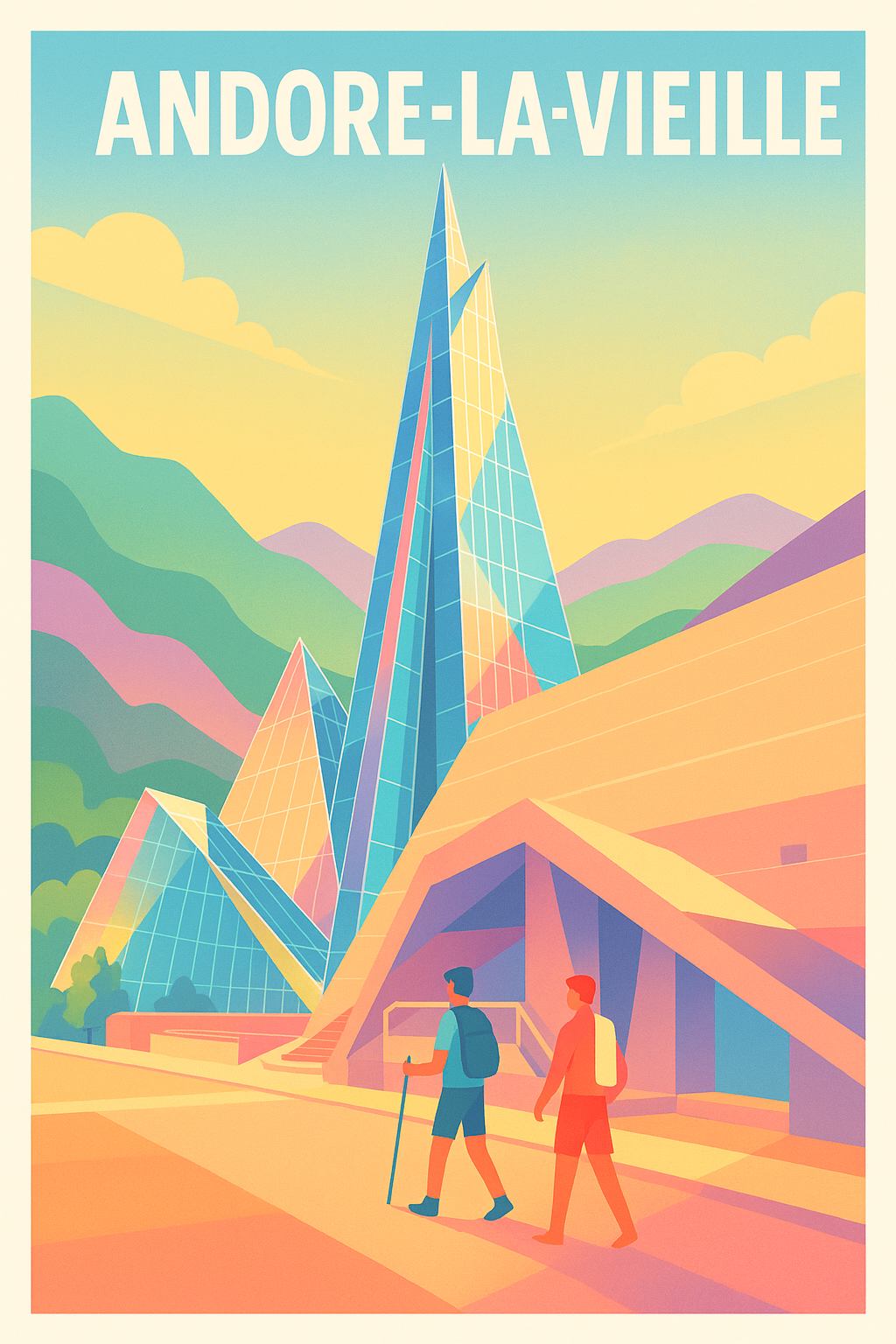 Affiche de Andorre-la-Vieille - Architecture contemporaine au cœur des montagnes