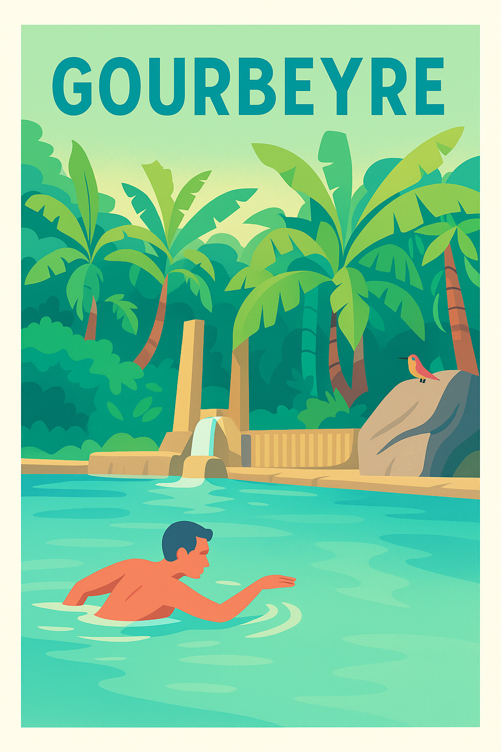 Affiche de Gourbeyre - Évasion tropicale et détente naturelle