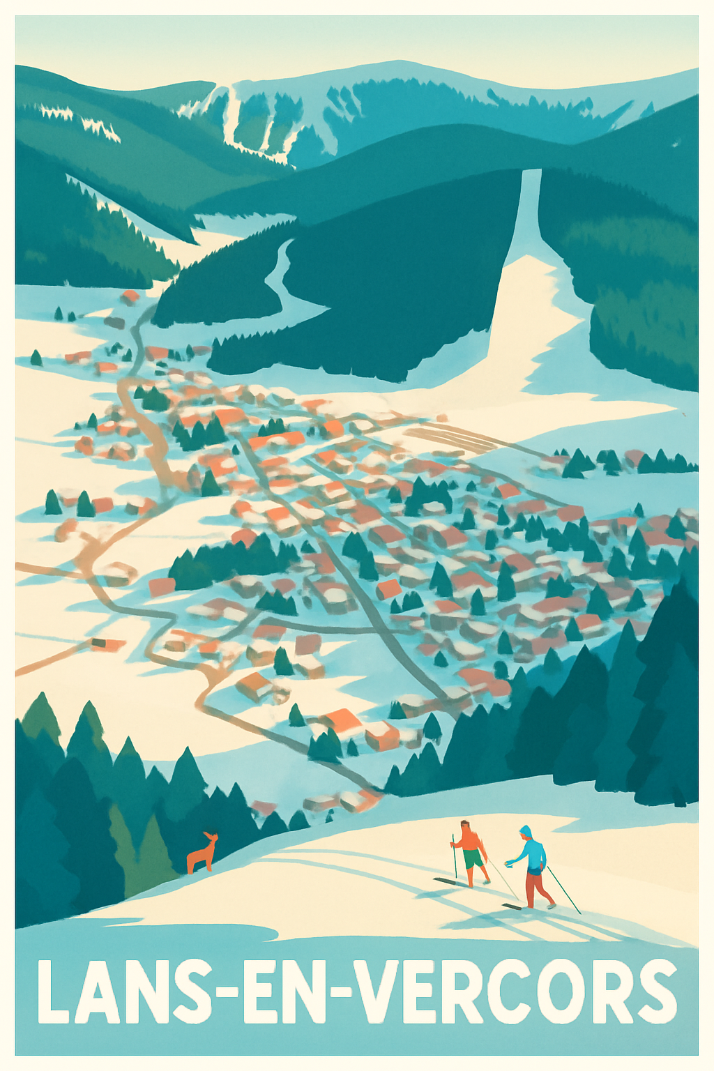 Affiche de Lans-en-Vercors - Escapade hivernale au cœur des montagnes