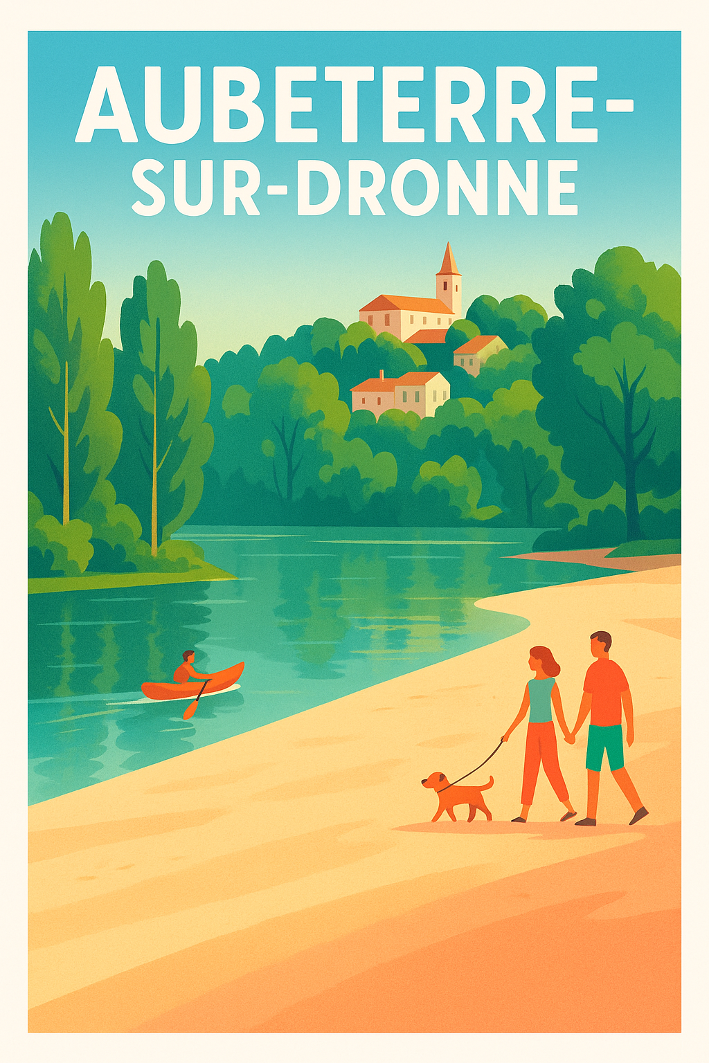 Affiche de Aubeterre-sur-Dronne - Escapade nature au bord de l'eau