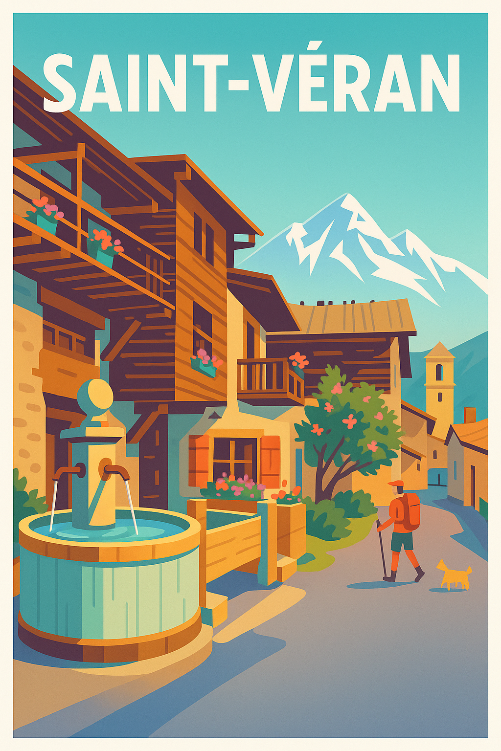 Affiche Saint-Véran — Charme et sérénité alpine · poster d'art de Saint-Véran