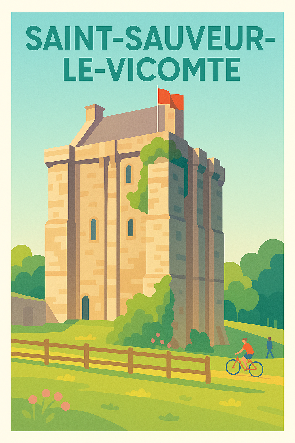 Affiche de Saint-Sauveur-le-Vicomte - Le charme médiéval à portée de main