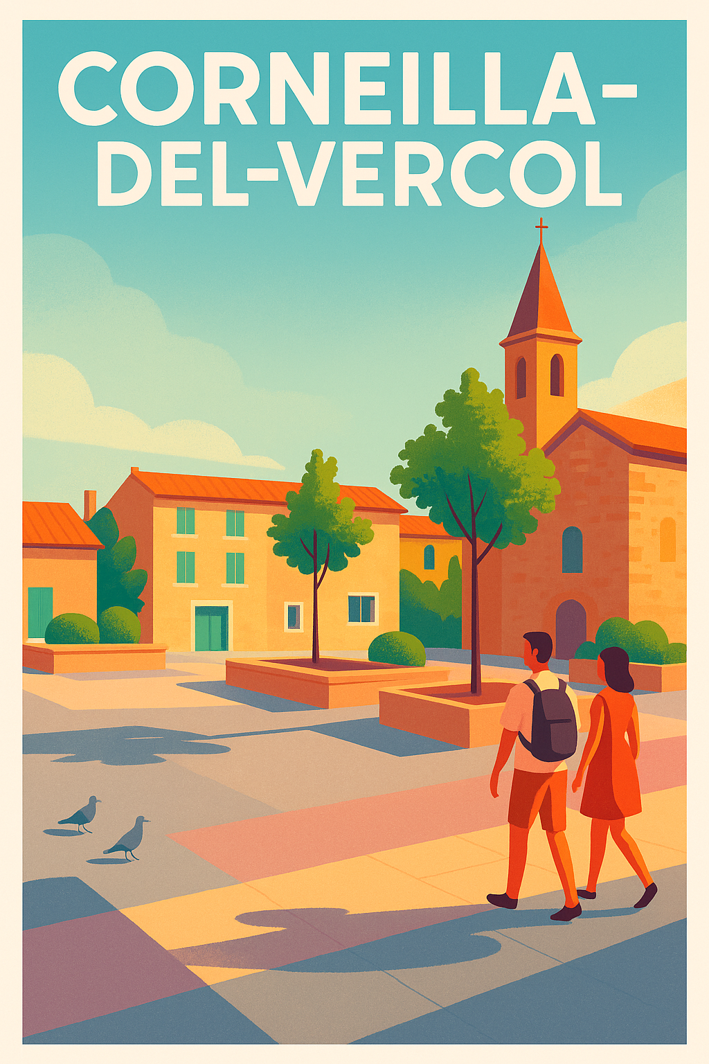 Affiche de Corneilla-del-Vercol - Balade ensoleillée au cœur du village