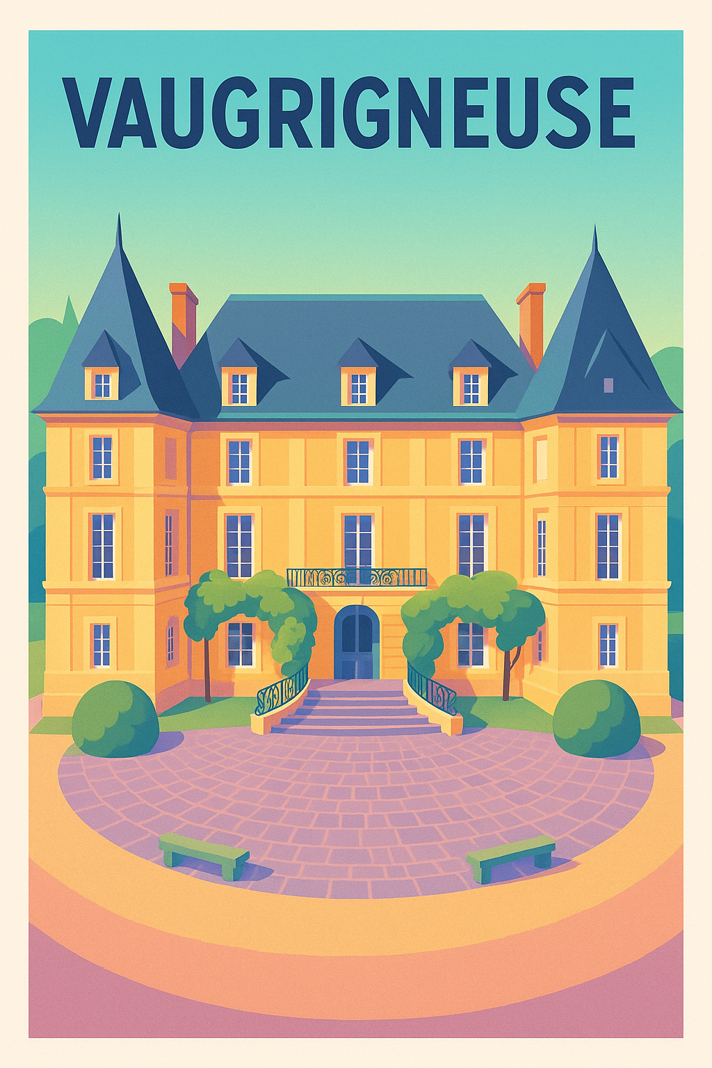 Affiche de Vaugrigneuse - Élégance et charme à la française