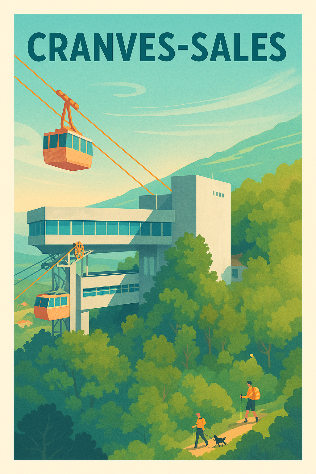 Affiche de Cranves-Sales - Escapade verdoyante et funiculaire emblématique
