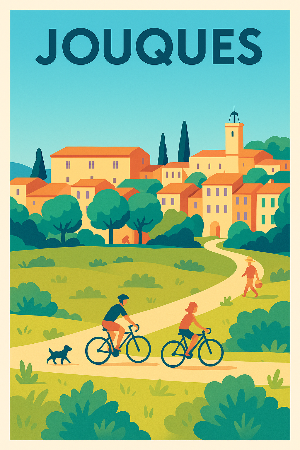 Affiche de Jouques - La douceur de vivre en Provence