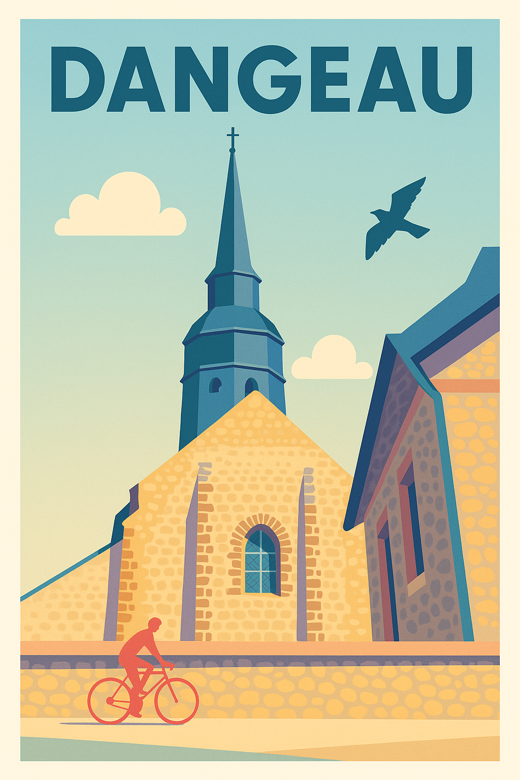 Affiche de Dangeau - Charme et quiétude à la campagne
