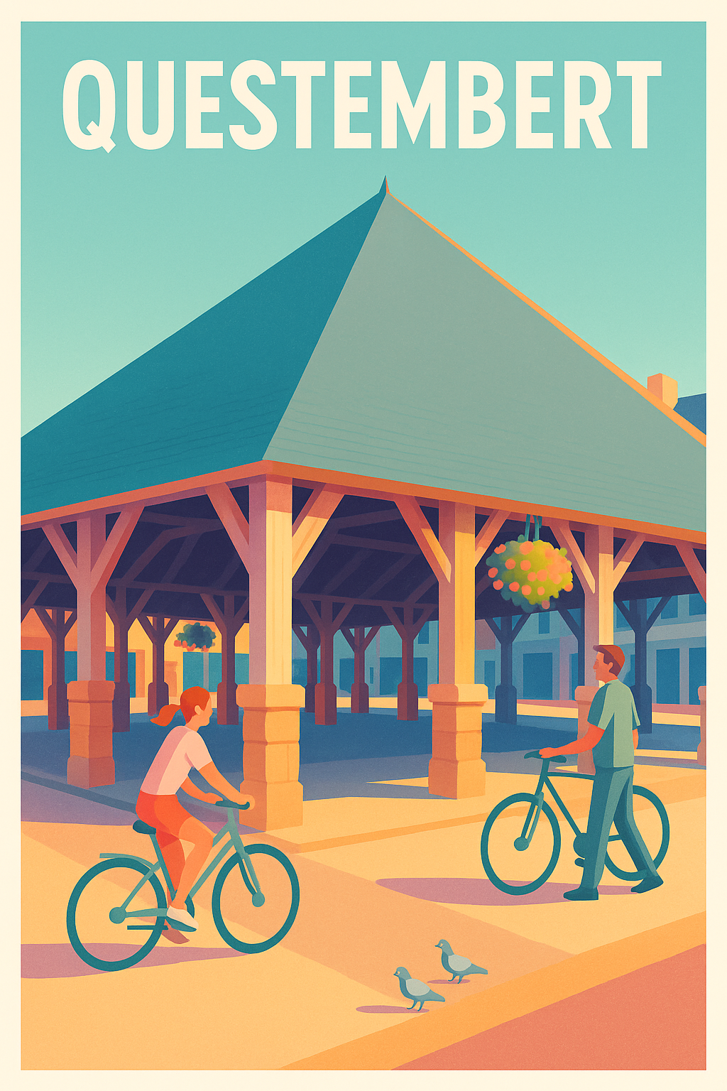 Affiche de Questembert - Douceur de vie au marché couvert
