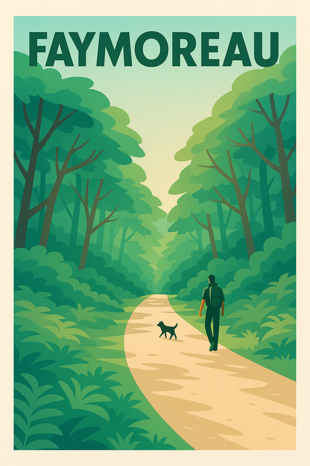 Affiche Faymoreau — Balade nature au cœur de la forêt · poster d'art de Faymoreau