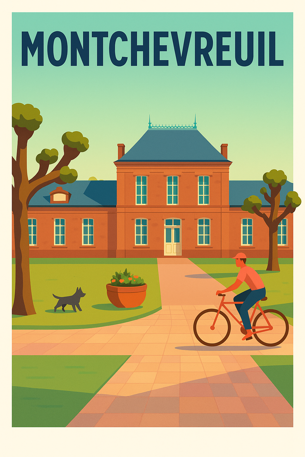 Affiche de Montchevreuil - Charme bucolique à vélo