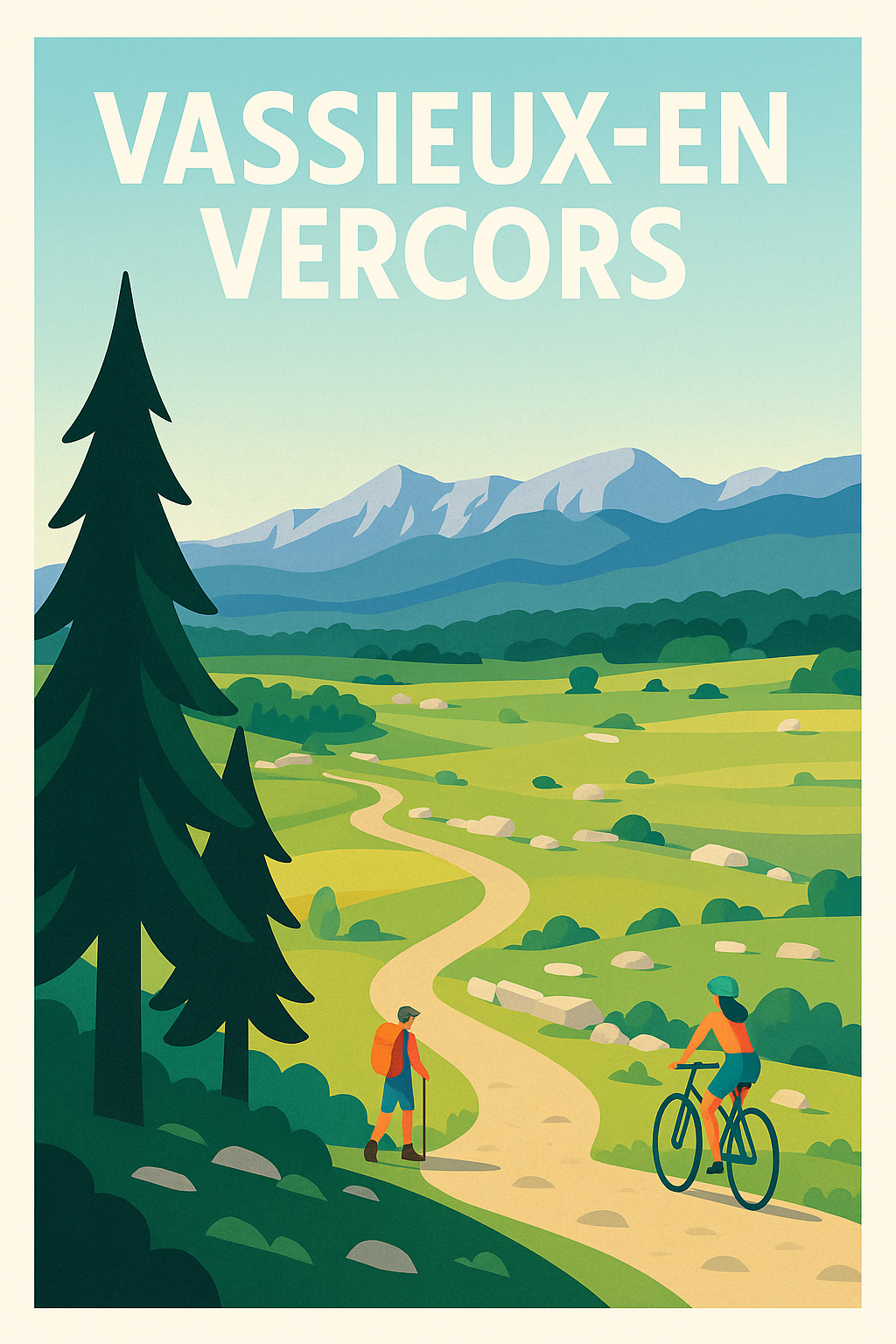 Affiche de Vassieux-en-Vercors - Évasion nature au cœur des montagnes
