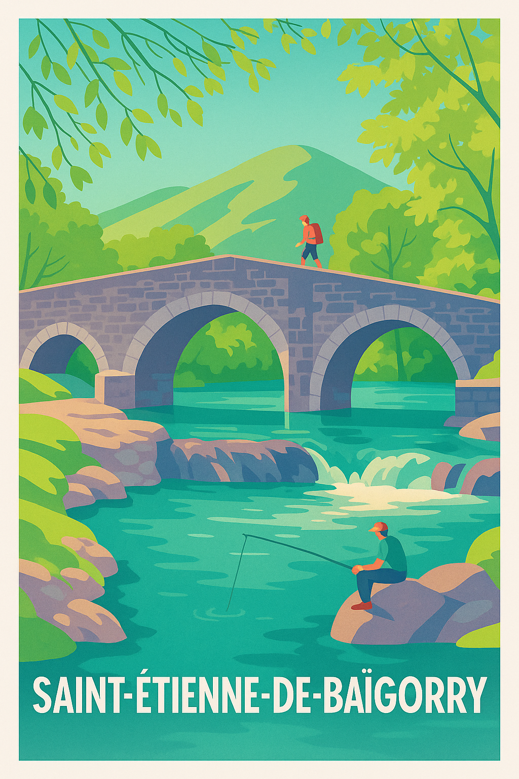Affiche de Saint-Étienne-de-Baïgorry - L'escapade paisible entre nature et patrimoine
