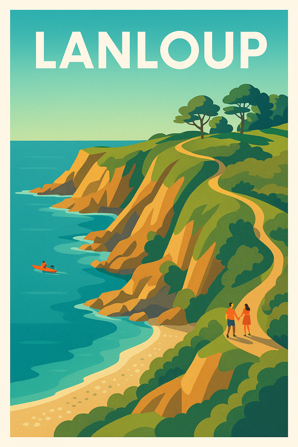 Affiche de Lanloup - Évasion et romantisme au bord de la mer