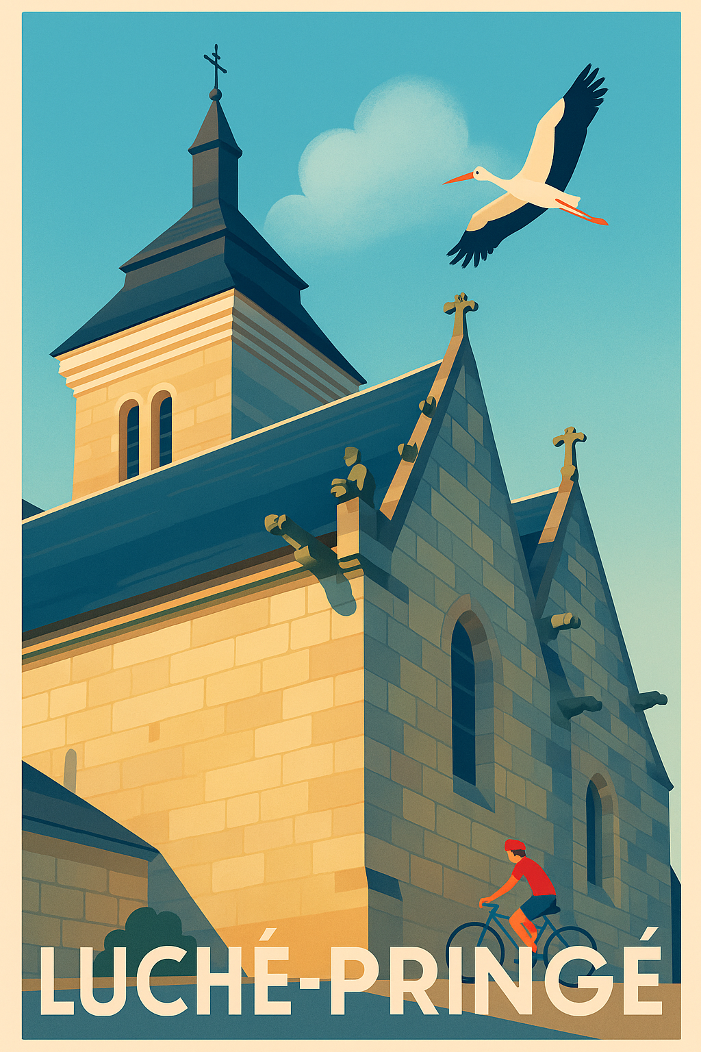 Affiche de Luché-Pringé - Charme historique et nature en mouvement
