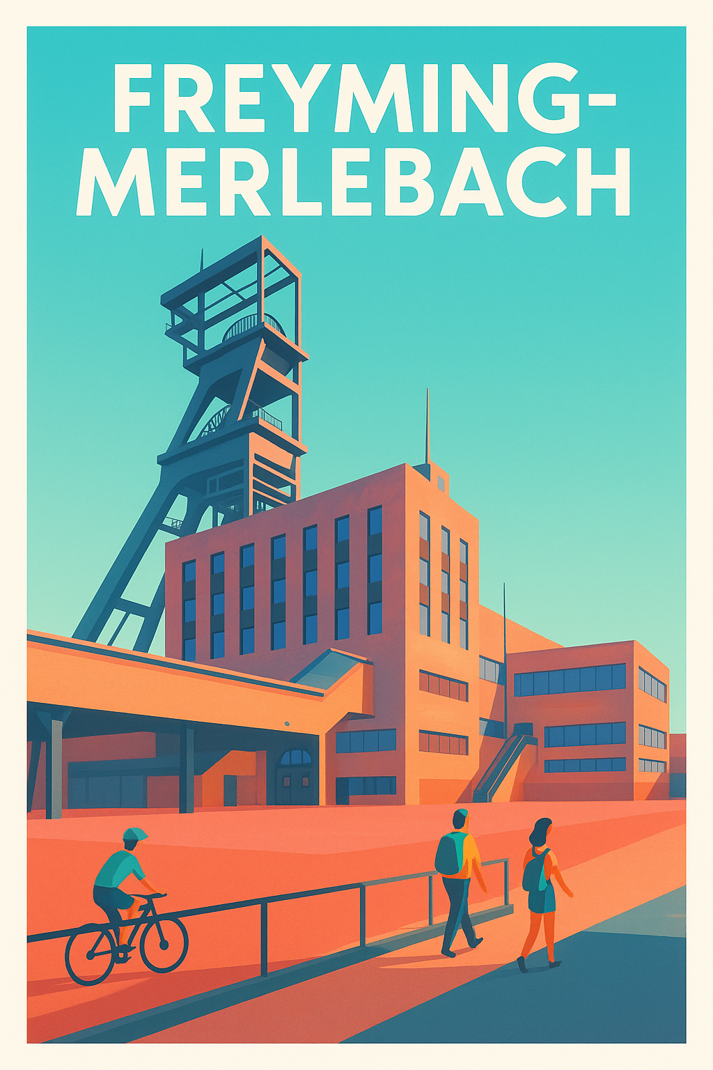 Affiche de Freyming-Merlebach - Charme industriel et vie urbaine