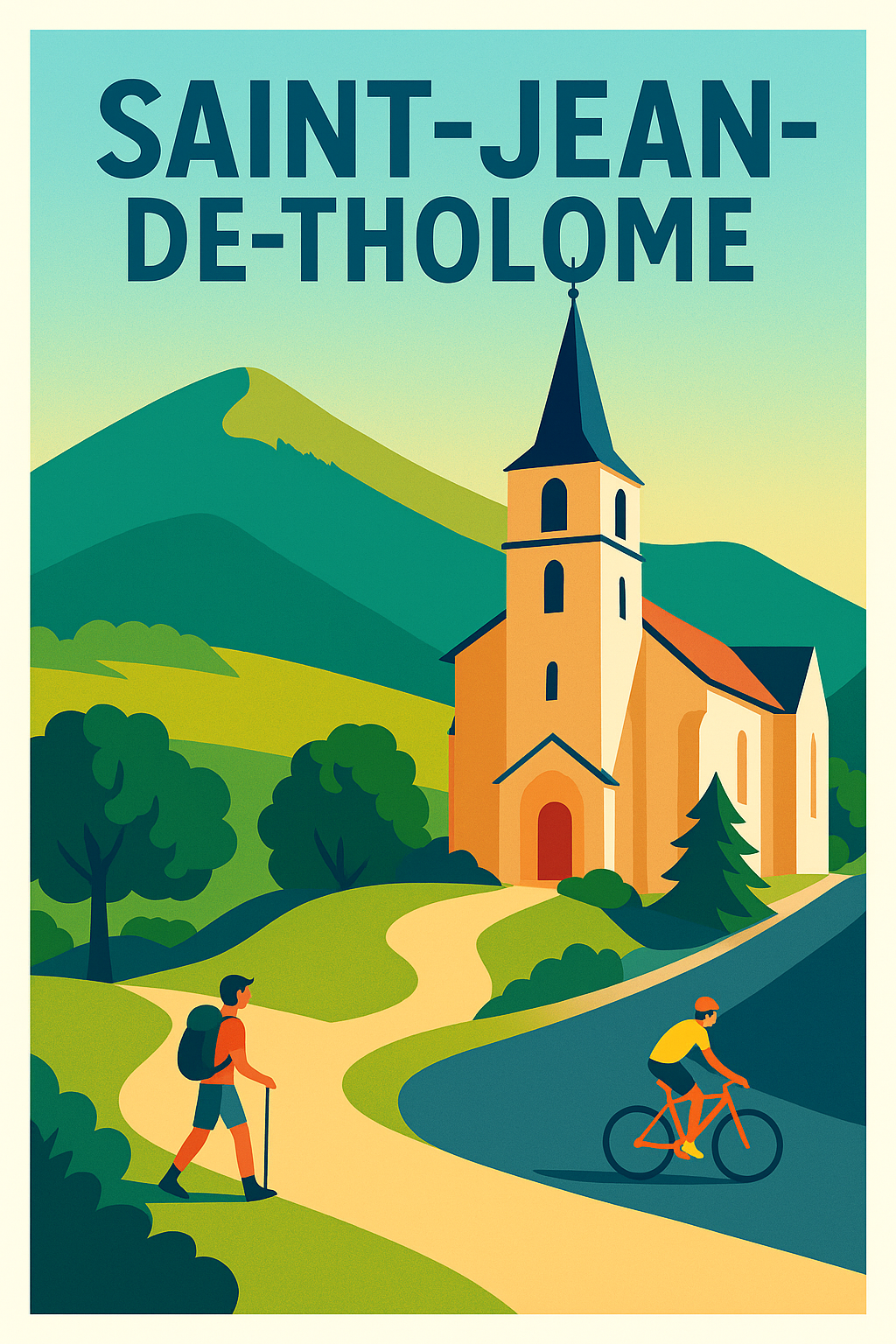Affiche de Saint-Jean-de-Tholome - Évasion nature au pied des montagnes