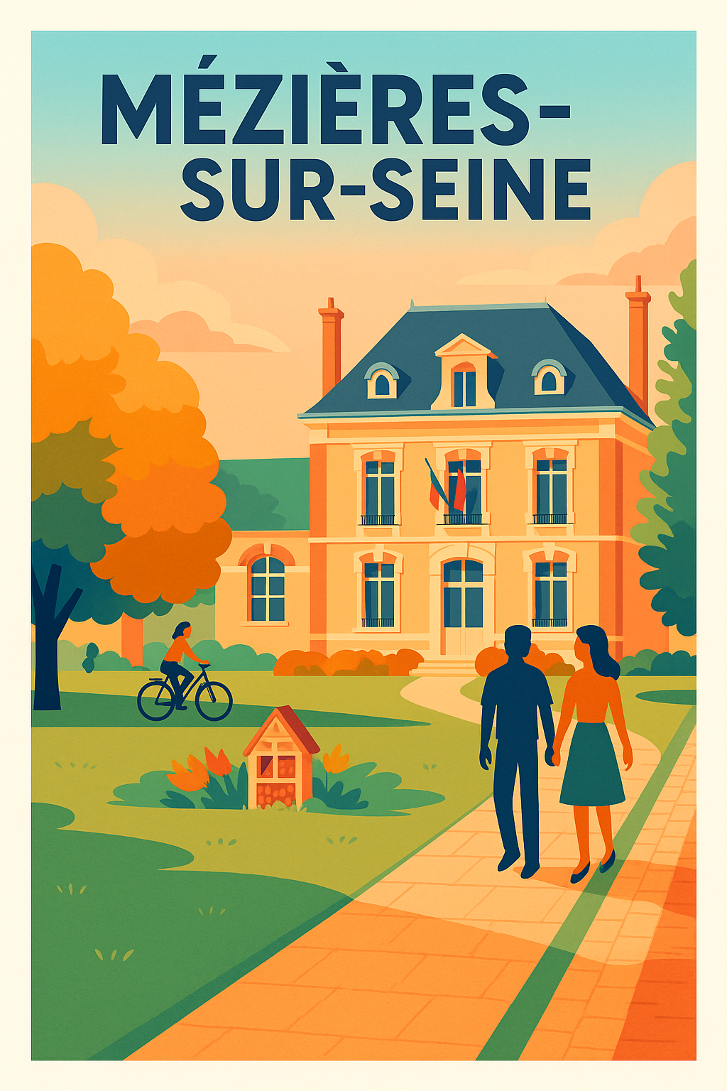 Affiche de Mézières-sur-Seine - Sérénité et charme au fil du temps