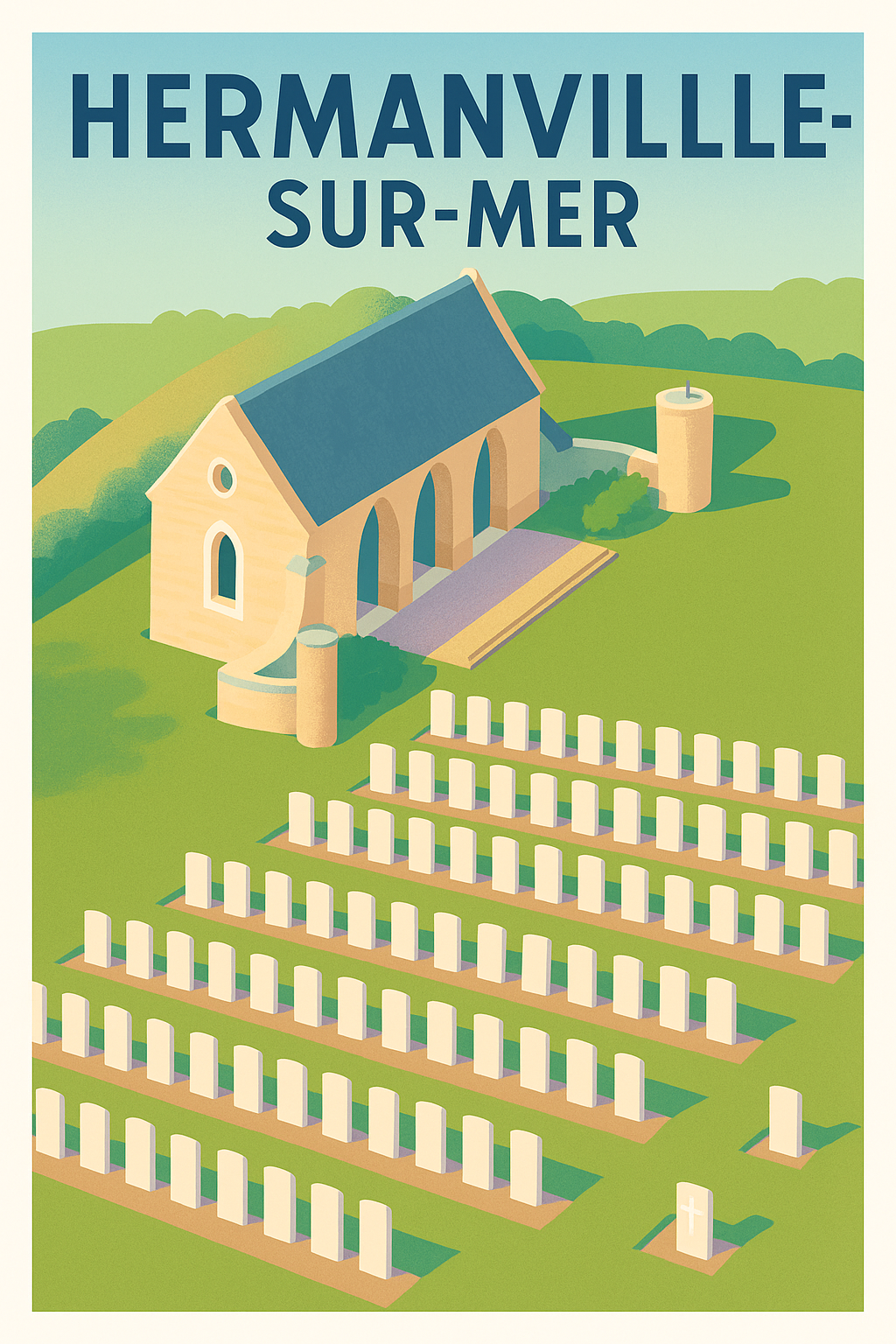 Affiche de Hermanville-sur-Mer - Mémoire et sérénité en Normandie