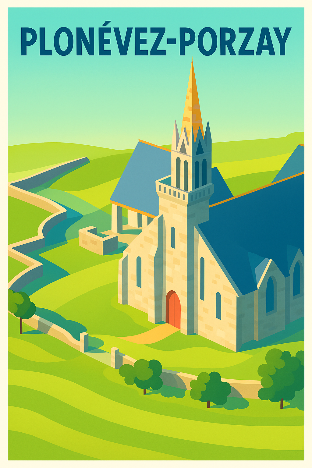Affiche de Plonévez-Porzay - Charme et sérénité en Pays Breton