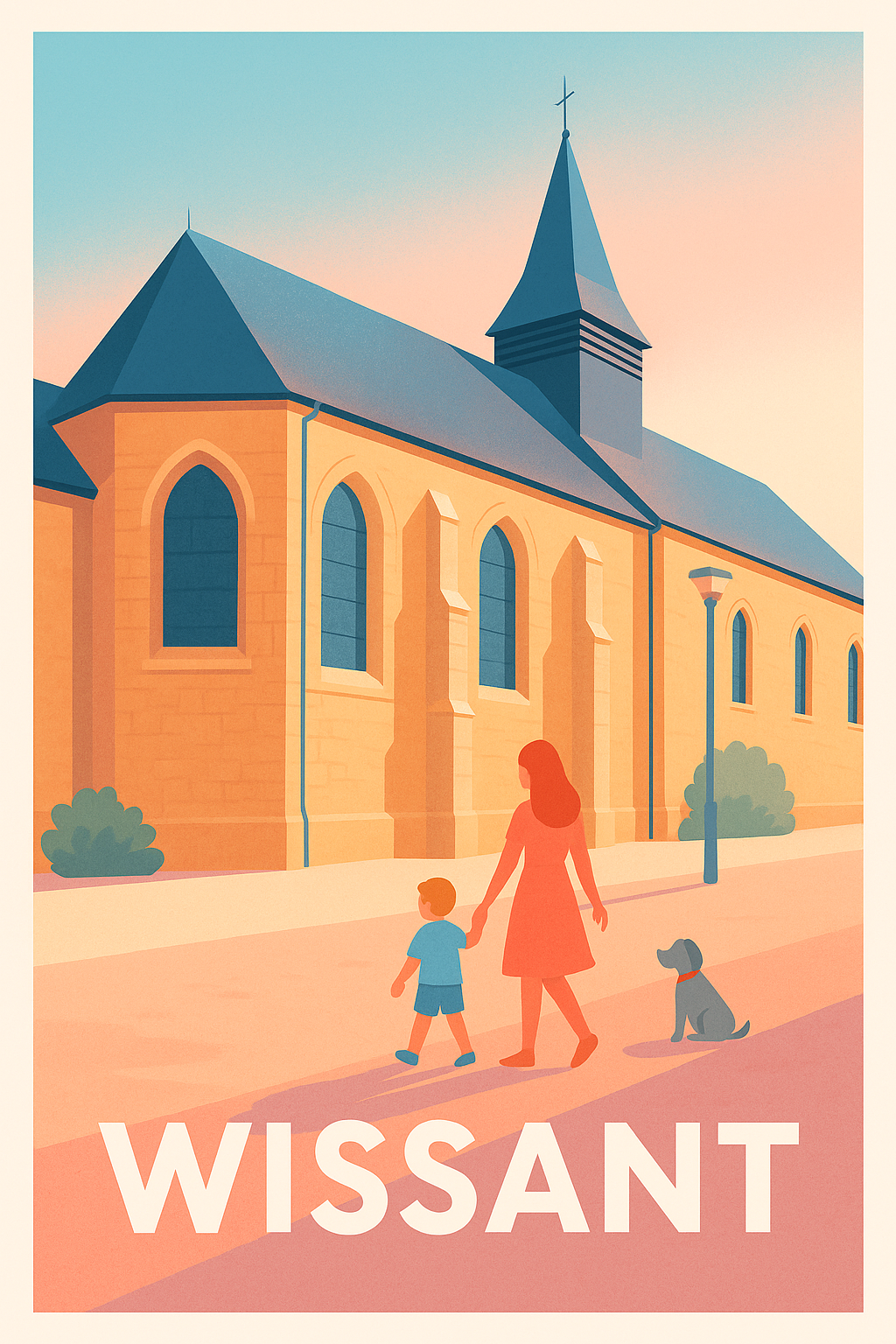 Affiche Wissant — Douceur et sérénité au cœur du village · poster d'art de Wissant