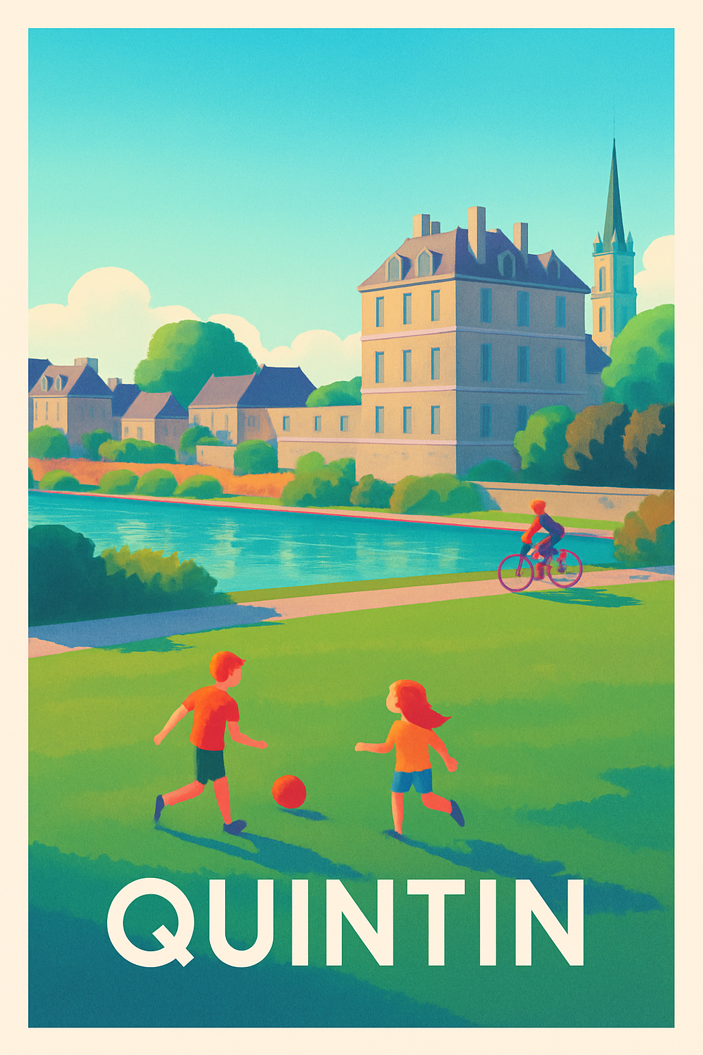 Affiche de Quintin - Douceur de vie au bord de l'eau