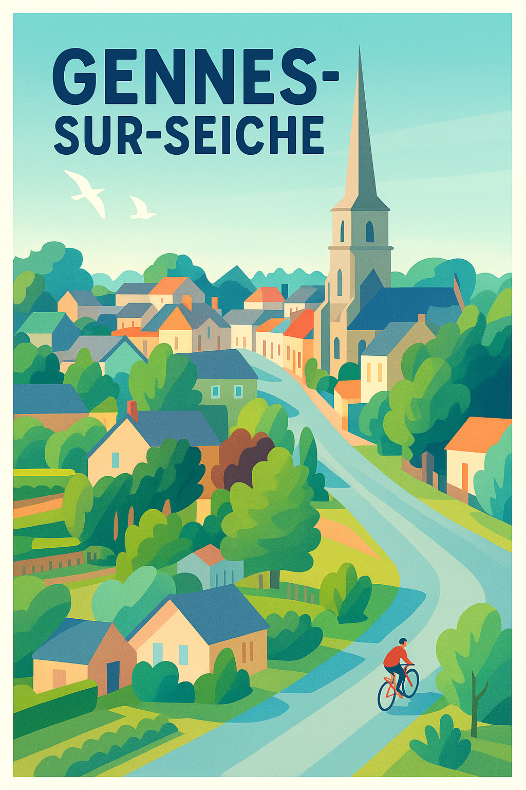 Affiche de Gennes-sur-Seiche - Charme et sérénité de la campagne bretonne