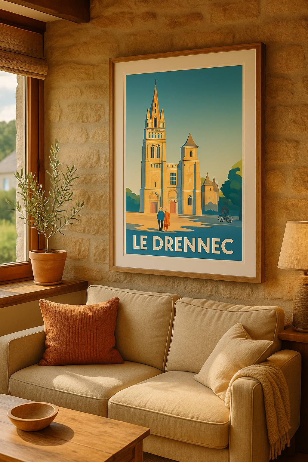 Mise en situation Affiche de Le Drennec - Lumières délicates d'un village breton