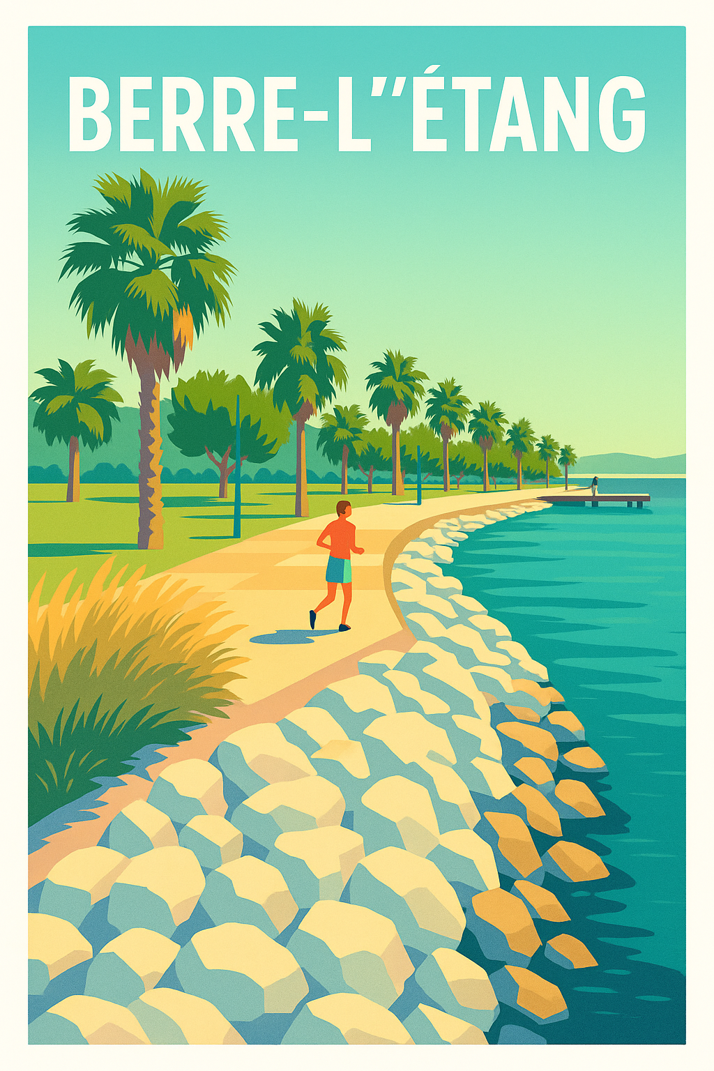 Affiche de Berre-l'Étang - Promenade en bord de lagune
