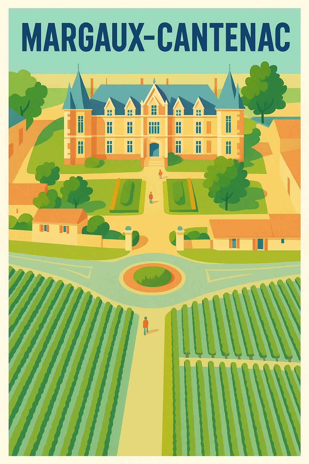 Affiche de Margaux-Cantenac - Élégance et vignobles d'exception