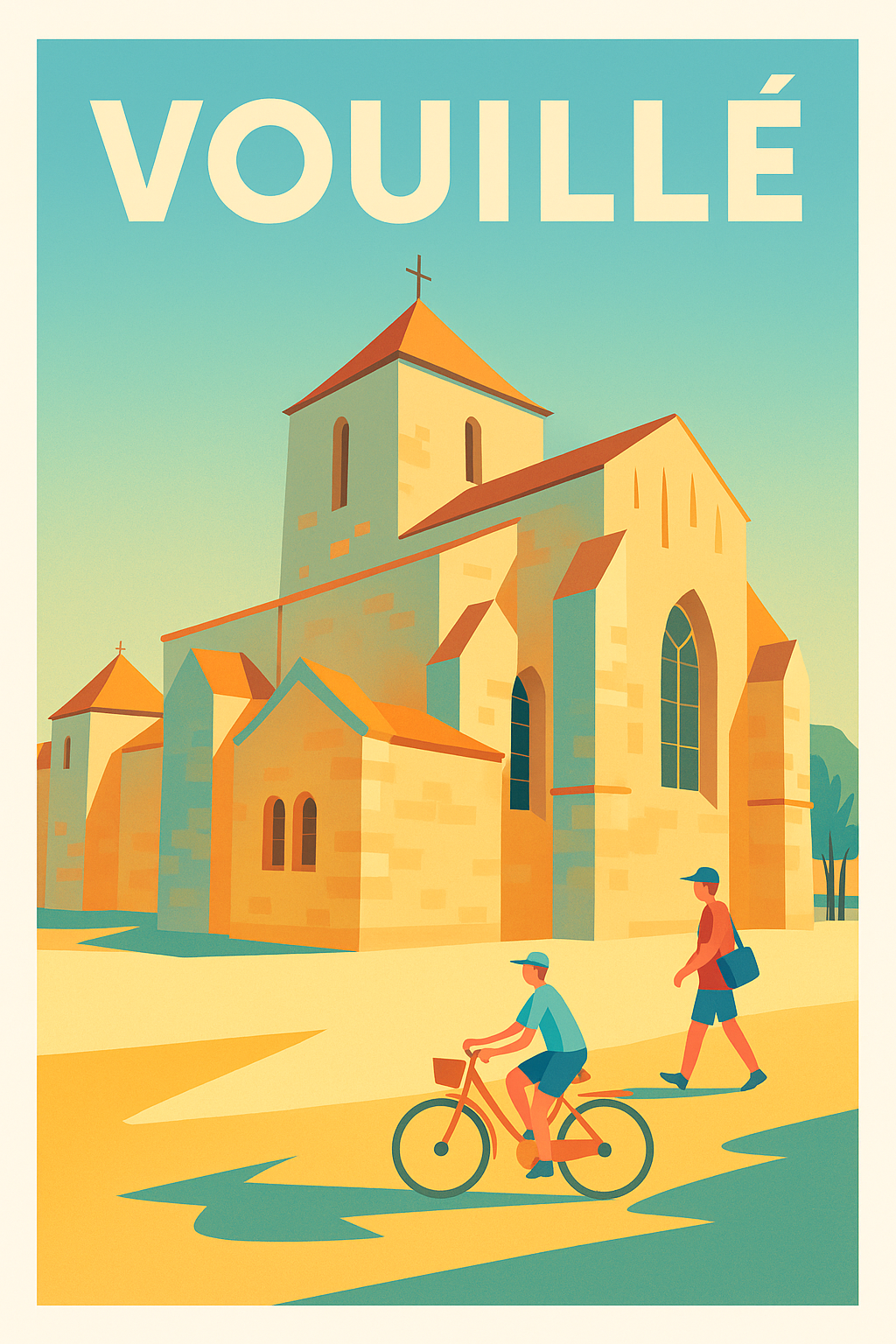 Affiche de Vouillé - Charme authentique et douceur estivale