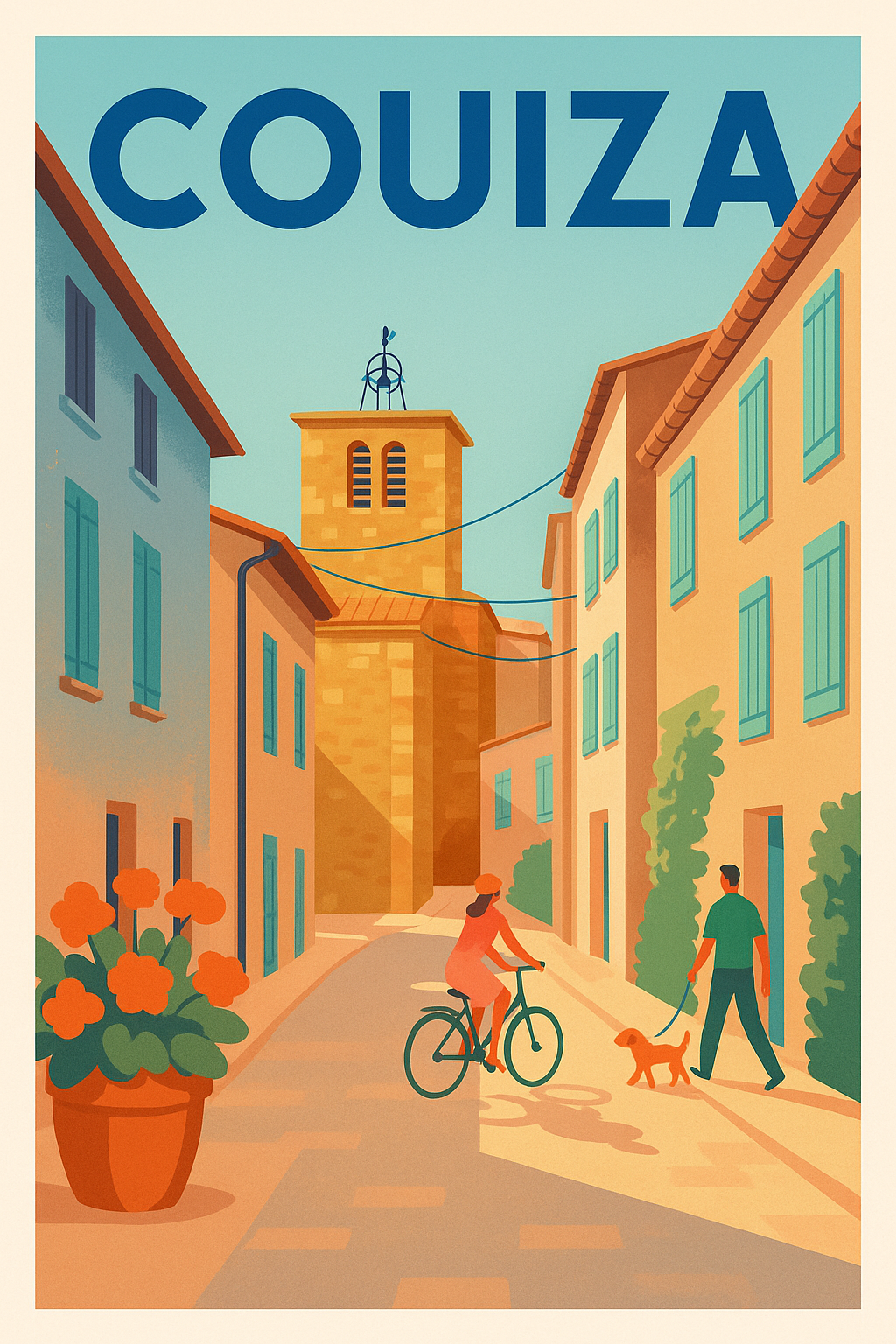 Affiche de Couiza - Charme et douceur d'une ruelle ensoleillée