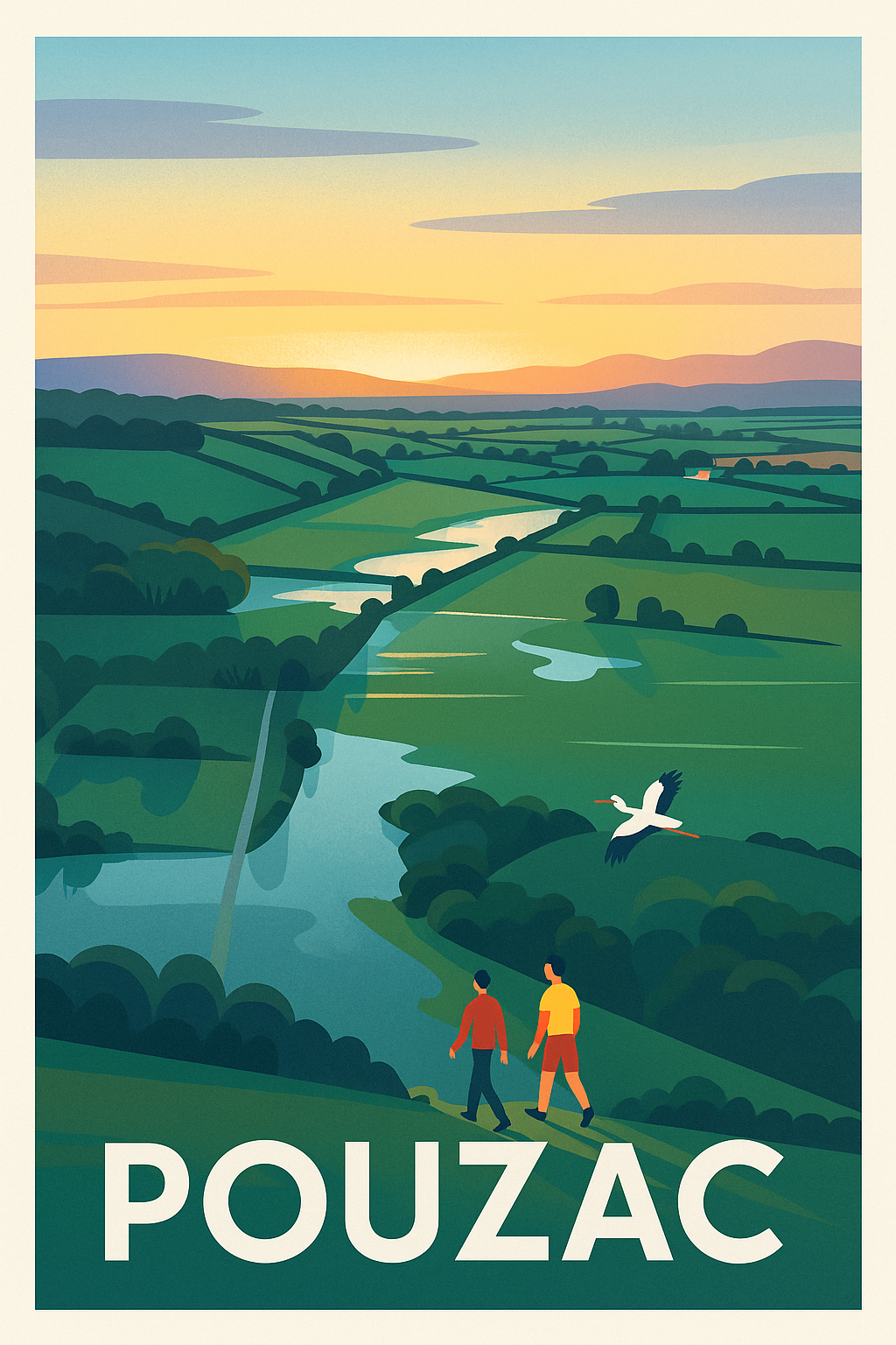 Affiche Pouzac — L'évasion au cœur de la nature · poster d'art de Pouzac