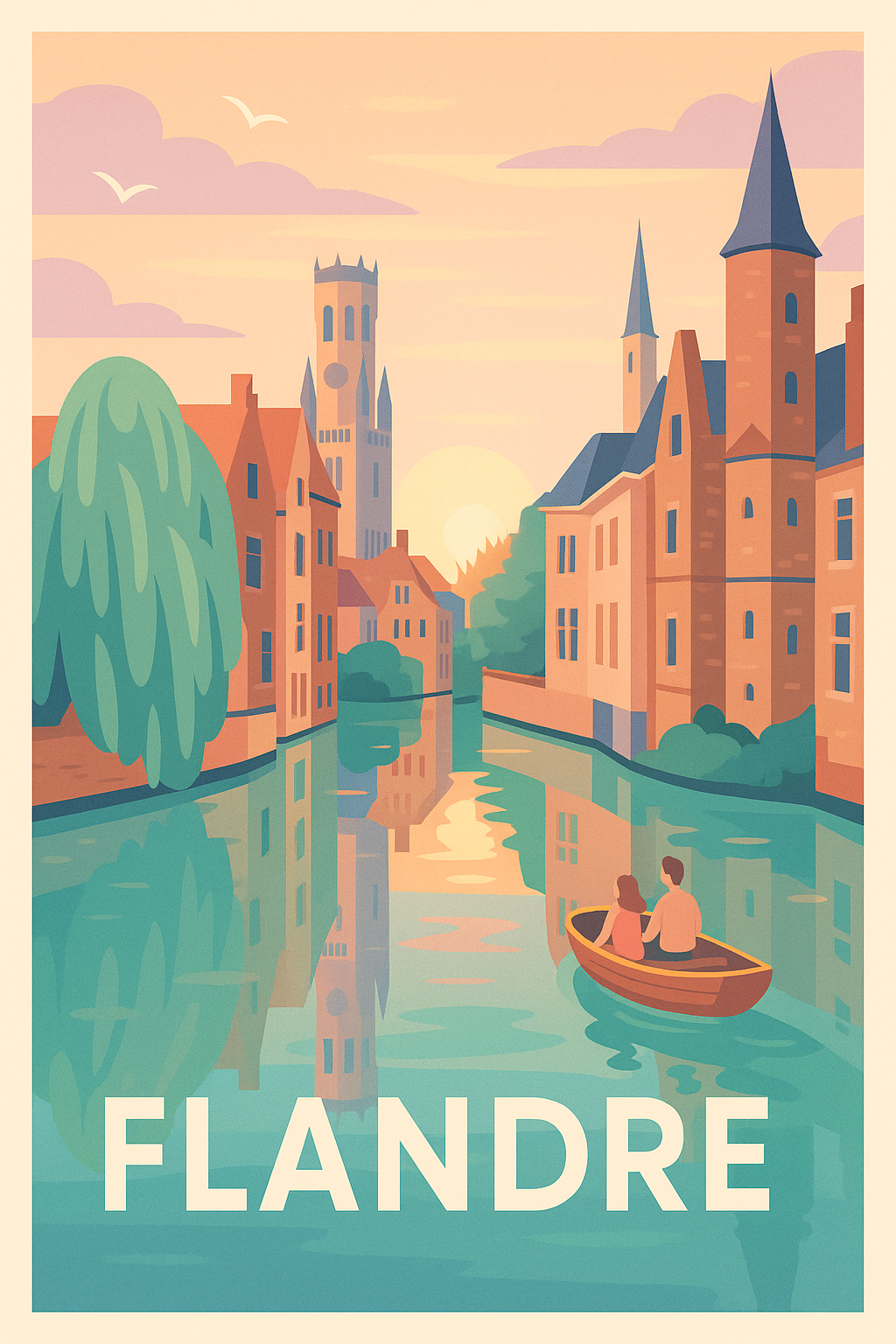 Affiche de Flandre - Douceur et romantisme au fil de l'eau