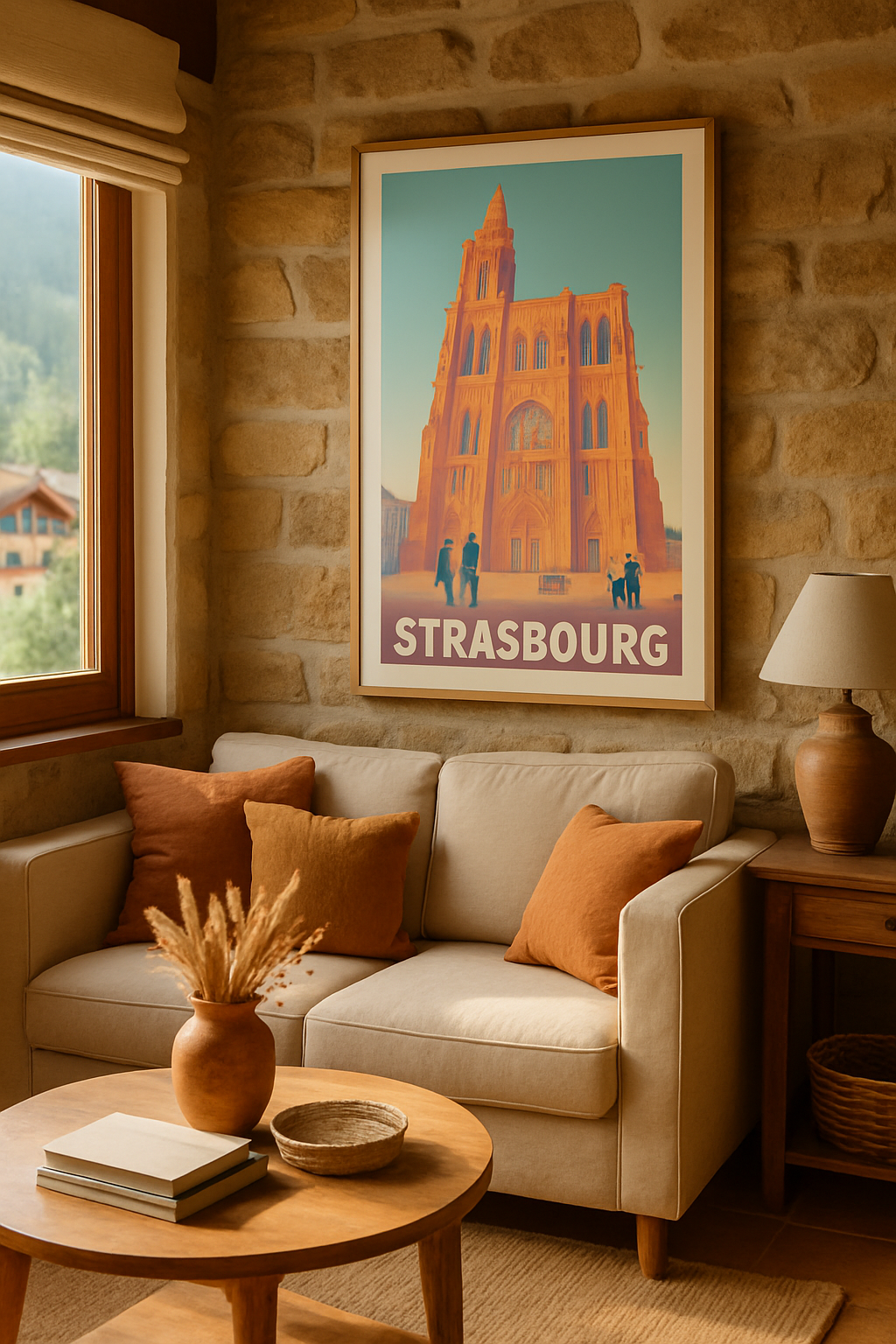Mise en situation Affiche de Strasbourg - L'élégance intemporelle de la cathédrale