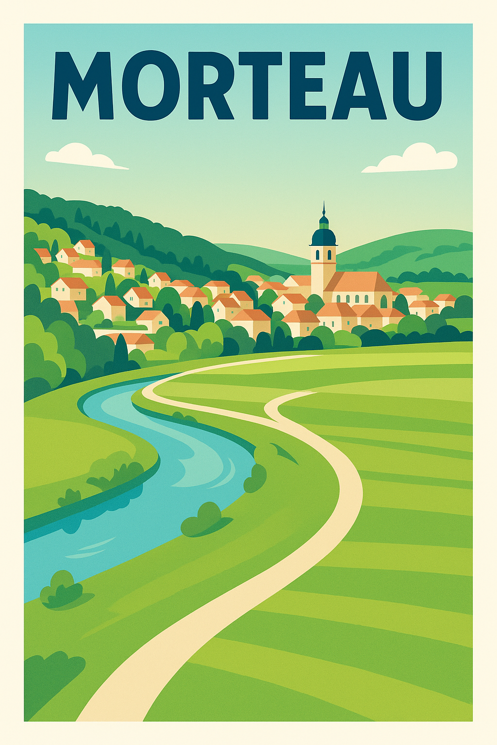 Affiche de Morteau - Charme bucolique et douceur de vivre