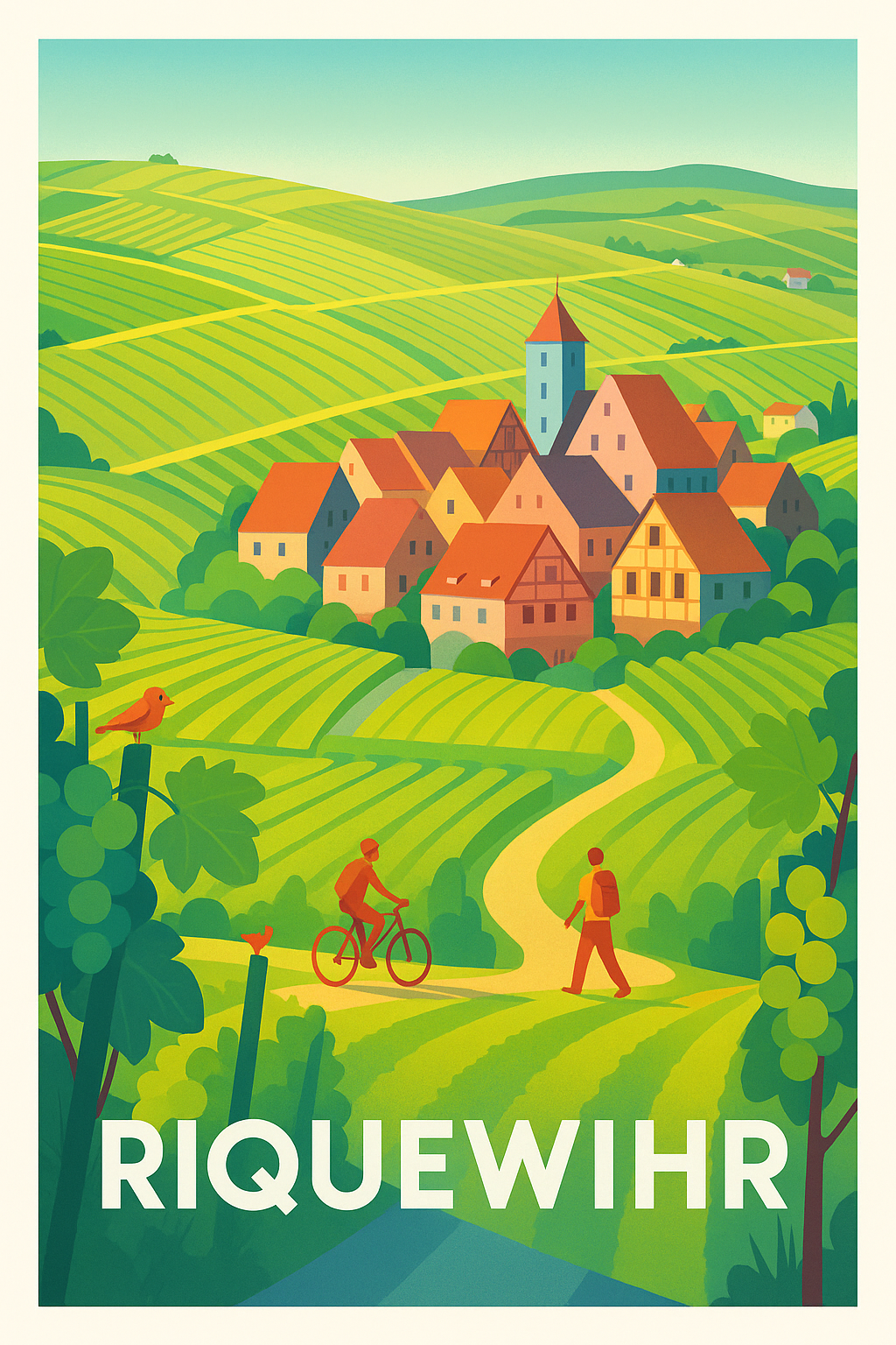 Affiche Riquewihr — Charme authentique au cœur des vignobles · poster d'art de Riquewihr