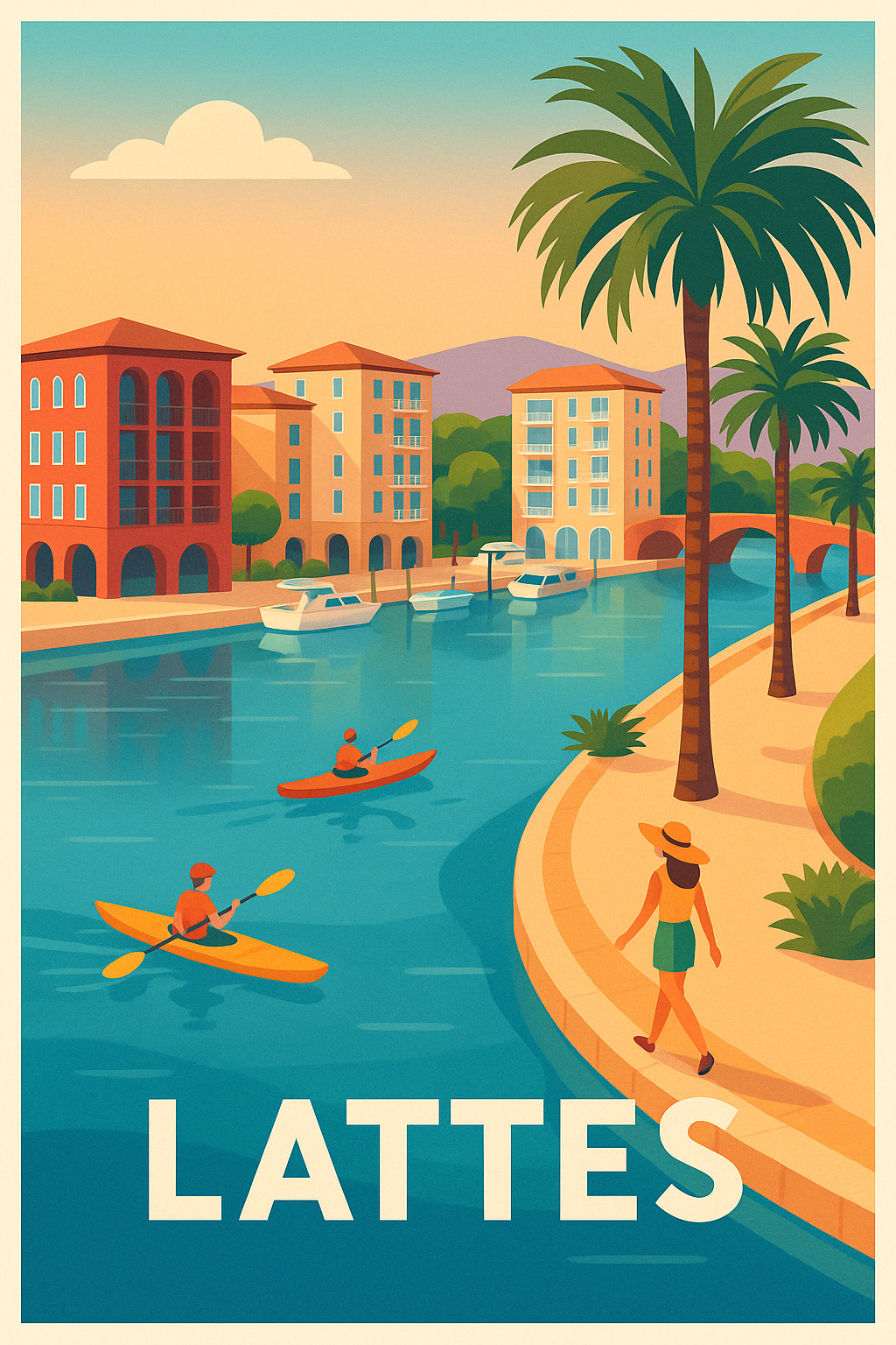 Lattes - Flânerie au bord de l'eau