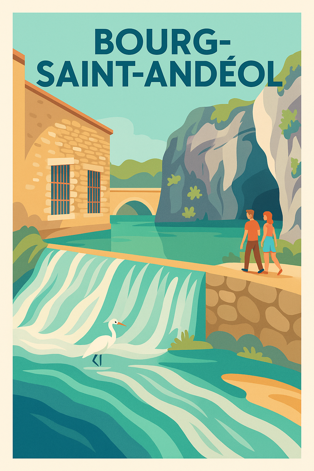 Affiche de Bourg-Saint-Andéol - Évasion au fil de l'eau