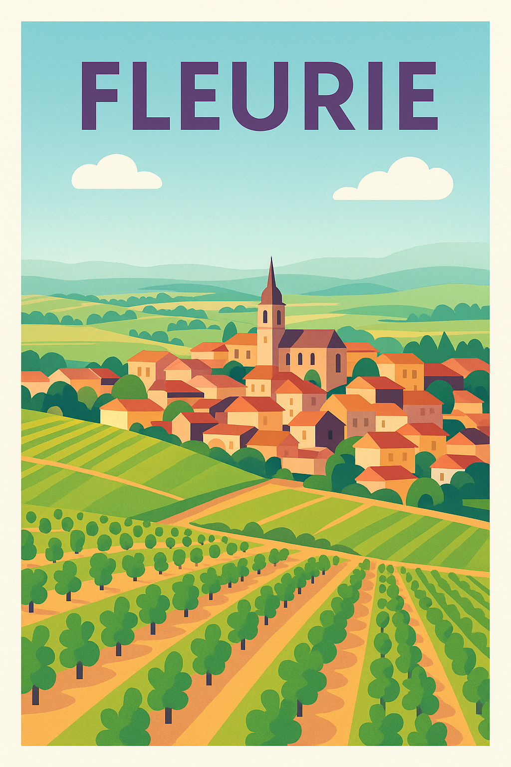 Affiche de Fleurie - L'harmonie champêtre du Beaujolais