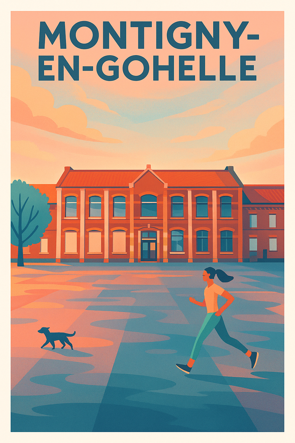 Affiche de Montigny-en-Gohelle - L'énergie du quotidien en lumière dorée